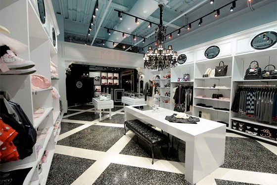 Inside the new Sanrio Luxe store.