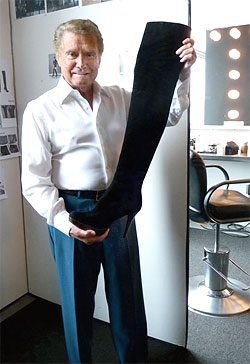 Regis with a Stuart Weitzman fall shoe.