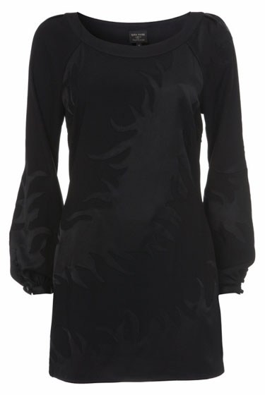 kate moss topshop black dress. Black Flame Satin Dress, $145.