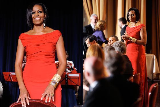 Michelle Obama Wears Prabal Gurung and Big, Expensive Jewelry to the White House Correspondents Dinner