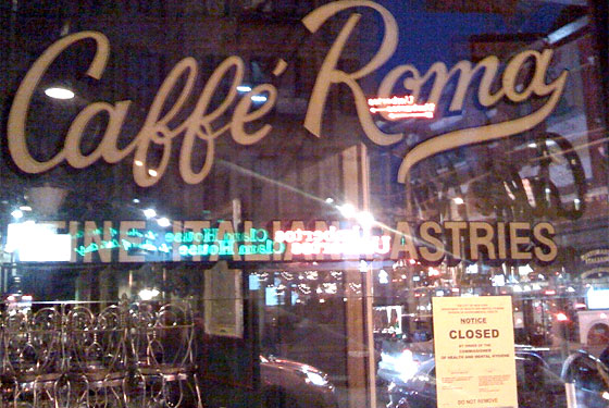 Nino’s and Caffe Roma Shuttered by DOH