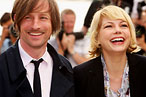Spike Jonze and Michelle Williams Kiss With Food in Their Mouths