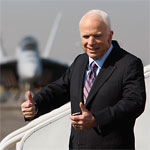 John McCain on a plane