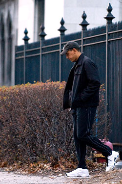 Also, he got some exercise by playing basketball at his daughters' school. Sorry, what did you accomplish this weekend again?