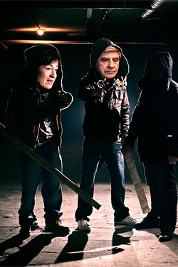 Senators/gang members Susan Collins and Ben Nelson.