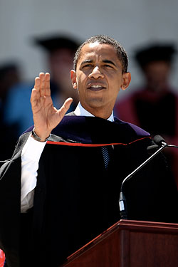 Trying not to stress out that he won't be able to hang his honorary ASU degree next to his actual Harvard and Columbia degrees.
