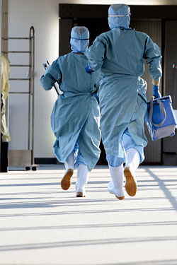 Is there anything scarier than people <i>running</i> in hazmat suits?