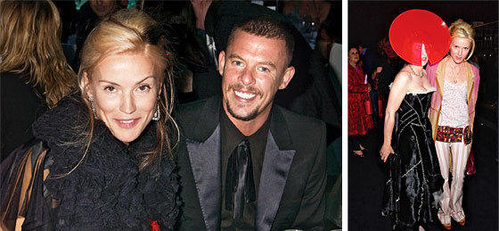 From left Guinness and Alexander McQueen in 2004 Guinness and Isabella 