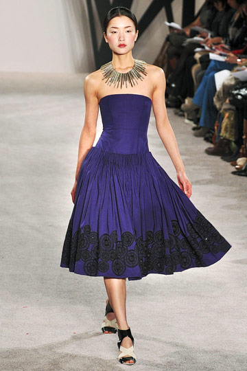 Jason Wu - Jason Wu - Fall 2009 Collection :  cobalt spanish dress mexican