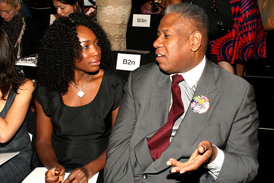 Venus Williams and André Leon Talley at Vera Wang.