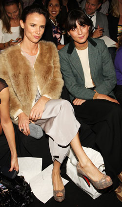 Juliette Lewis and Irina Lazareanu: Juliette skinned Irina's teddy bears to make that coat.