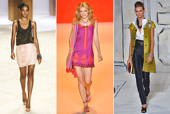From left, 3.1 phillip lim, Anna Sui, and Oscar de la Renta.