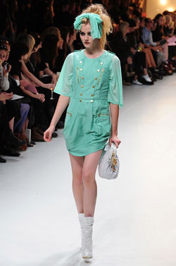A look from Topshop's spring 2009 Unique line shown at London Fashion Week.