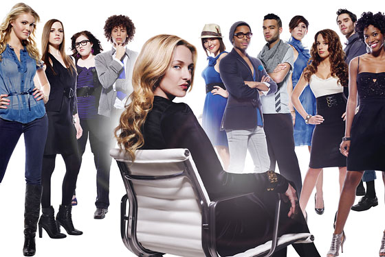 Elle editor Anne Slowey and her slaves contestants.