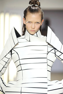 The plastic makeup at Gareth Pugh.
