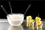 Keep your bread out of the piña-colada fondue.