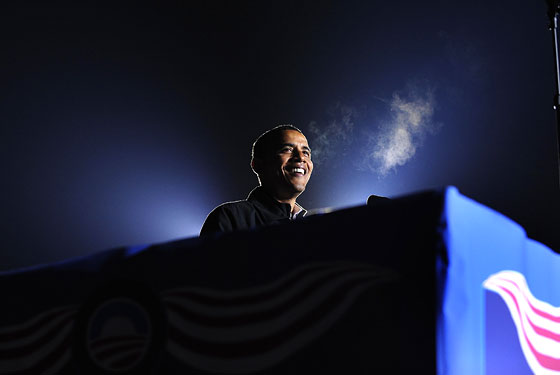 Campaigning recently in Virginia.