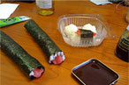 Sushi, like in Sixteen Candles.