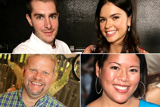 Clockwise from top left, season-one winner Harold Dieterle, judge Katie Lee Joel, Dave Martin, and Lee Ann Wong.