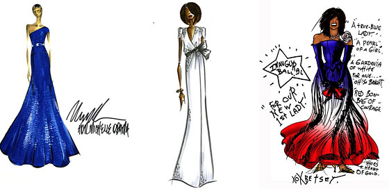 dress designs sketches. Designers Sketch Gowns for