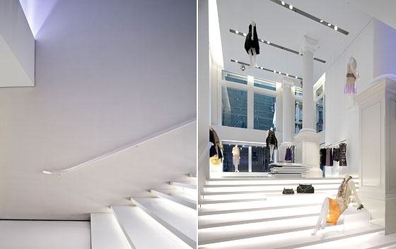 Inside the store.