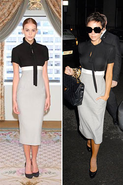 Victoria Beckham in one of her designs.