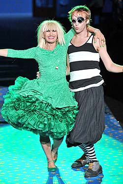 Betsey Johnson at her spring 2009 Bryant Park show.