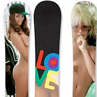 Limited-edition Love snowboards by Burton.