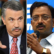 Friedman and Raju, chin buddies.
