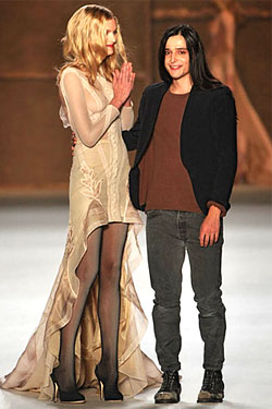Olivier Theyskens at his spring 2009 show.