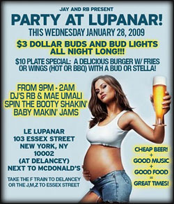Give Your Baby Fetal Alcohol Syndrome at Le Lupanar!