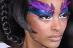 Rhinestones, Feathers, and Sequins Double As Makeup at Barbie