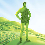Some foods can be naturally green, but not people.