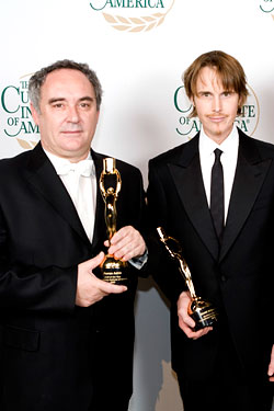 From left, Ferran Adrià and Grant Achatz.