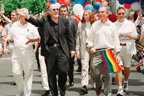 Bloomberg's face here, when he was running for mayor, is priceless.