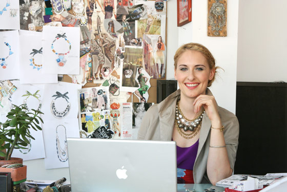 Lisa Salzer of Lulu Frost in her studio.