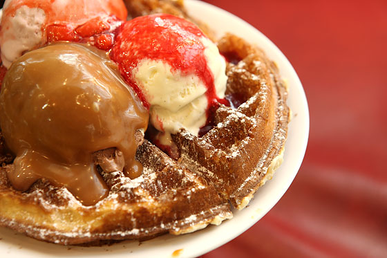 waffle cone ice cream. It#39;s the ice-cream waffle that