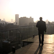 The terrace of the Cooper Square Hotel's penthouse.