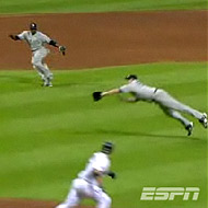 Joba's ridiculous catch in the fifth.