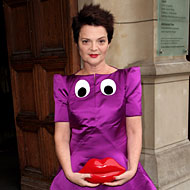 Lulu Guinness Wears a Grimace