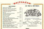 Balthazar's menu is a lesson in good salesmanship.