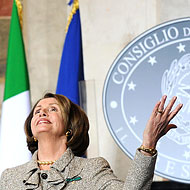Nancy Pelosi, enjoying Afghanistan Italy.