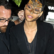 Backstage at Givenchy.