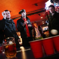 Only in Murray Hill: Pizza Bagel Beer Pong
