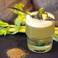 Absinthe, pisco, celery, kiwi, and melon in one drink.