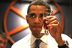 "Mmmm ... I sure do love beer," thinks Barack Obama.
