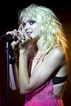 Momsen performing at her party.
