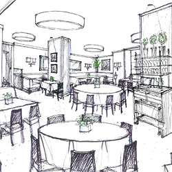 The new Café Boulud, rendered.