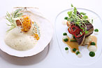 Aureole’s Parallel Peach Pairing Is Like Surf-‘n’-Turf