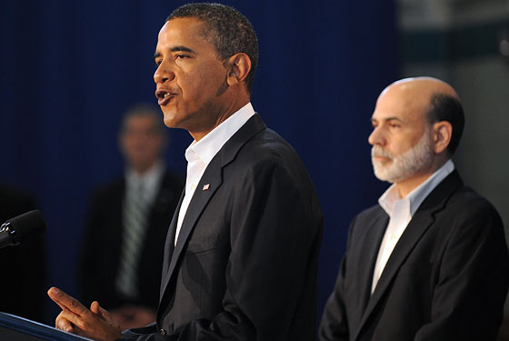 Bernanke adopts appropriate plumage in order to survive.